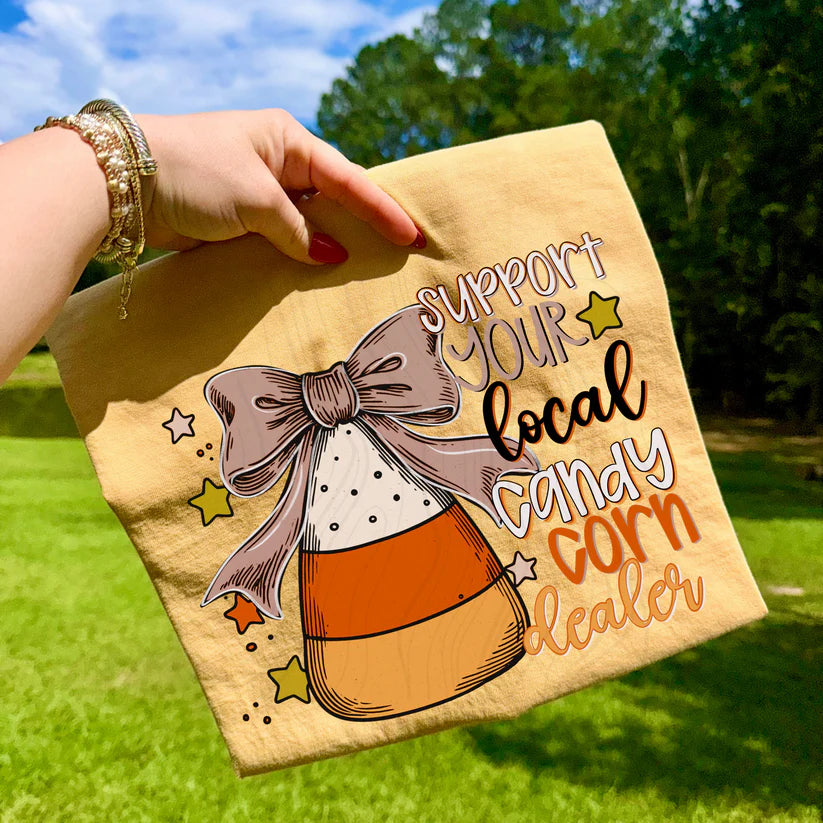 Support Your Local Candy Corn Dealer Short Sleeve Shirt