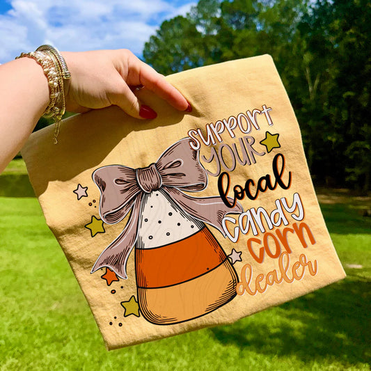 Support Your Local Candy Corn Dealer Short Sleeve Shirt